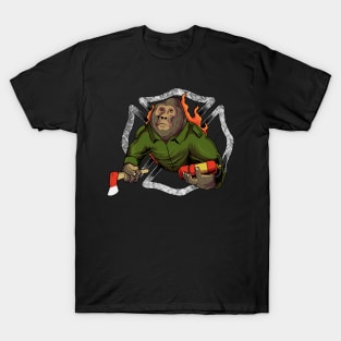 Mongkey a Firefighter T-Shirt